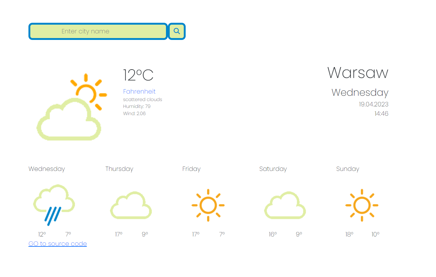 weather forecast website